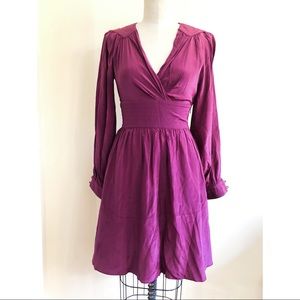 Eliza J V-Neck Flared Dress
